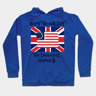 USA - Happy Treason Day - Patriotic - American Flag Hoodie